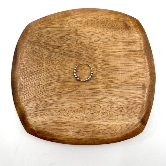 Anxiety Relief Stress Fidget Rotatable Ring Silver Plated Jewelry Metal Size 10 - Picture 2 of 3